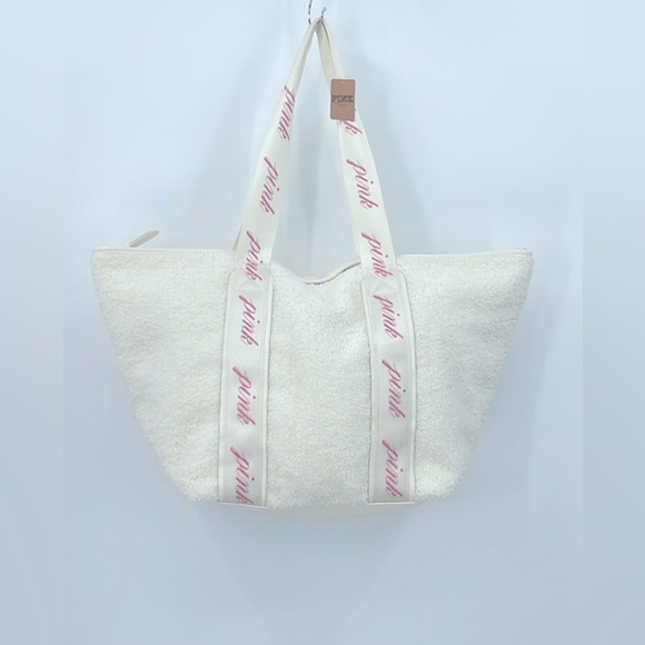 VICTORIA'S SECRET PINK Cozy-Plush Sherpa Tote Bag - Picture 3 of 4